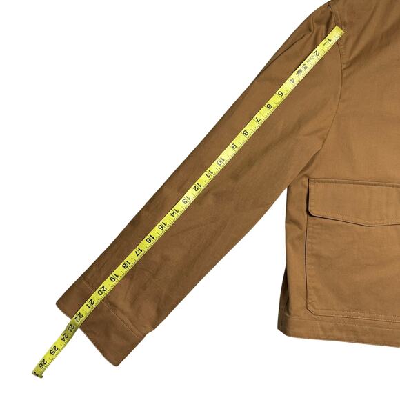 New THEORY Feather Chino Cropped Work Jacket Medium - Picture 14 of 14